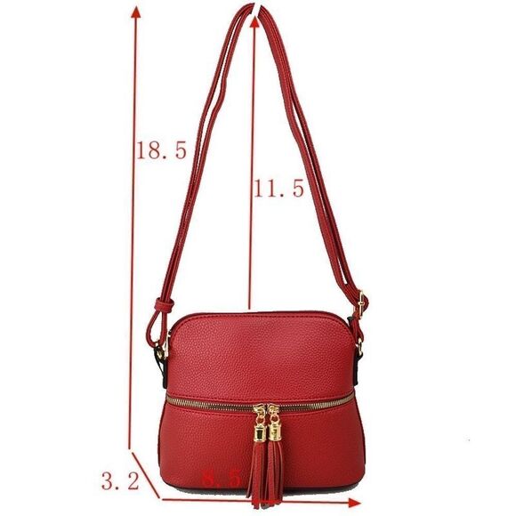Check Print & Color-block Crossbody Bag - Picture 5 of 10